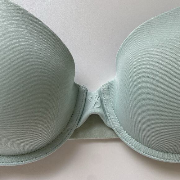 Victoria's Secret Uplift Semi Demi Bra Light Green Size 32B Padded Underwire - Picture 3 of 8